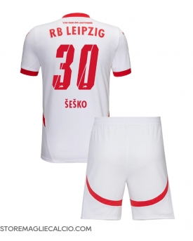 RB Leipzig Benjamin Sesko #30 Maglia Gara Casa Repliche 2024-25 Bambino Maniche Corte